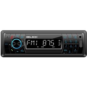 Belson BS-2501 autoradio zonder mechanisme, USB, SD, MP3, Bluetooth, RDS AM/FM radio, 4 x 40 W, zwart