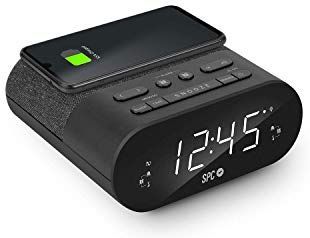 SPC - Frodi QI - Radiowekker - Zwart - Draadloos Opladen