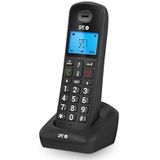 SPC Gossip 2 - Draadloze vaste telefoon met verlicht display, toetsen en grote cijfers, handsfree, oproep-ID, agenda, eco-modus, Gap compatibiliteit, zwart