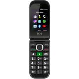 SPC Jasper 2 4G mobiele telefoon met klep voor senioren met WhatsApp, grote toetsen, compatibel met gehoorapparaten, SOS-knop, dubbel display, 4G en laadstation, zwart