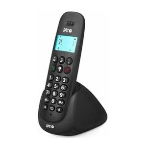 SPC Art – draadloze telefoon met verlicht display, beller-ID, handsfree, telefoonboek, mute-modus, gap en eco-modus, zwart