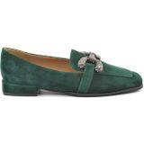 Alma en Pena - I23170 - Loafers - Donker Groen - Suède