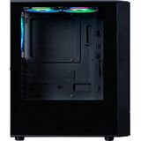 ArgB - HEXAGONALE ARGB-behuizing - Zwart - Gehard Glas - 6 Ventilator Capaciteit