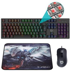 Hiditec Pack GK400 toetsenbord Inclusief muis USB Zwart