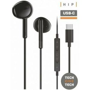 Tech One - TEC1302 - Hoofdtelefoon - Zwart - USB-C - 1,2 m Kabel