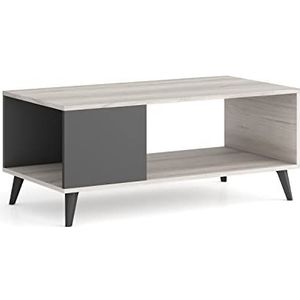 Skraut Home Kai tafel, hout, afwerking shamal/leisteen, 42 x 100 x 50 cm