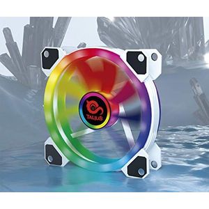 Talius Iris Spectrum ARGB/Cronos ventilator 120mm sweep-effecten puls spiraal dubbele ring LED-aansluiting 6-pins (1 FAN WHITE)