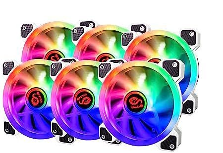 TALIUS TAL-KIT06-WHT koelsysteem voor computers Computer behuizing Ventilator 12 cm Wit 6 stuk(s)