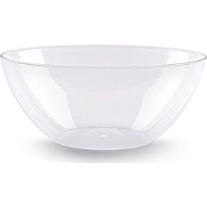 Plasticforte Serveerschaal/saladeschaal - D26.5 x H12 cm - kunststof - transparant