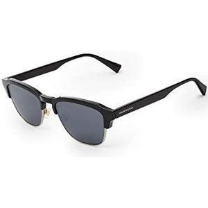 Hawkers Diamond Black Dark Classic - vierkant zonnebrillen, unisex, zwart