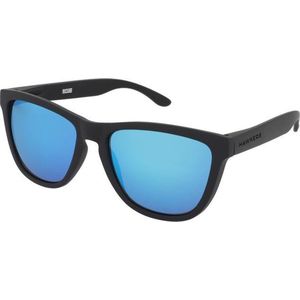 Hawkers Carbon Black Clear Blue One - vierkant zonnebrillen, unisex, zwart, spiegelend