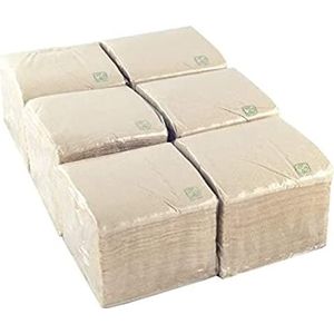 Hostelnovo SERVILLETAS ECO (6) met 600 gerecyclede papieren servetten, klein en individueel, 100% recyclebaar en biologisch afbreekbaar, ideaal voor cocktails, modern design, gevouwen 10 x 10 cm,Eco