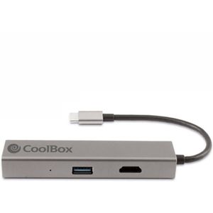 CoolBox USB C MiniDOCK4 5-in-1 hub: Gigabit Ethernet, HDMI, 3 x USB 3.0