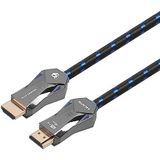 DeepGaming HDMI 2.1 kabel 48G High Speed HDMI-kabel 4K120Hz 8K60Hz verbeterde Audio Return eARC, Dynamic HDR compatibel met tv, Xbox, PS4, PS5, gevlochten kabel, 2 m, vergulde stekker