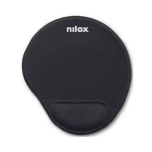 Nilox Muismat NXMPE01, ergonomisch, 25 x 22 cm, zwart