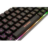 DeepGaming TM065 – 65% RGB-toetsenbord met mechanisch toetsenbordvolume en membraanzachtheid, 69 toetsen (19 anti-ghosting), 10 verlichtingsmodi, TKL, bekabeld USB.