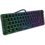 DeepGaming TM065 – 65% RGB-toetsenbord met mechanisch toetsenbordvolume en membraanzachtheid, 69 toetsen (19 anti-ghosting), 10 verlichtingsmodi, TKL, bekabeld USB.