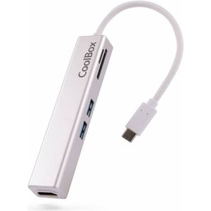 CoolBox Docking Station USB C Hub 5 in 1 MiniDOCK Lite: HDMI, 2 x USB3.0, microSD, compatibel met Apple MacBook Pro Air, ChromeBook en Ultrabooks met USB-C