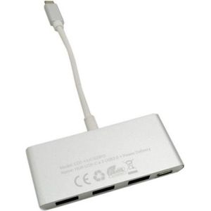 CoolBox - COO-HUC3U3PD - Docking Station - Zilver - USB-C en USB-hub