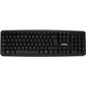 Nilox - NXKBE000002 - Toetsenbord - Zwart - Qwerty Spaans - USB Verbinding