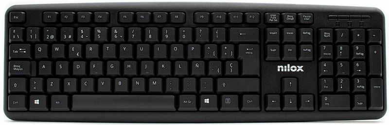 NILOX NXKBE000002 Spaans QWERTY-toetsenbord, zwart