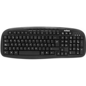 NILOX Multimedia Toetsenbord - USB - Zwart - Functioneel en Comfortabel