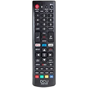 DCU TECNOLOGIC LG afstandsbediening, LCD/LED TV afstandsbediening, knop voor Netflix en Prime Video | zwart