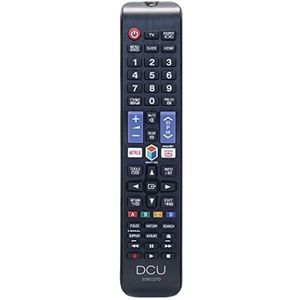 DCU TECNOLOGIC Samsung Smart TV afstandsbediening, tv-afstandsbediening, compatibel met Smart TV Samsung, knop voor Netflix en Prime Video, zwart