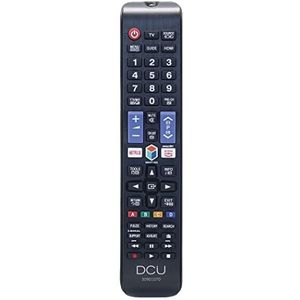 DCU TECNOLOGIC Samsung Smart TV afstandsbediening | TV afstandsbediening | Compatibel met Samsung Smart TV | Knop voor Netflix en Prime Video | Zwart