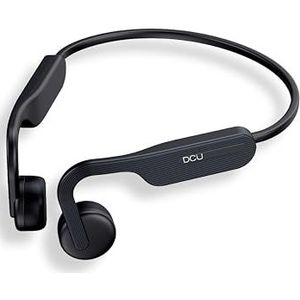 DCU TECNOLOGIC | Bluetooth-hoofdtelefoon, botgeleidingshoofdtelefoon, draadloze sporthelm, 8 uur gebruik, IPX5, open-ear, zwart