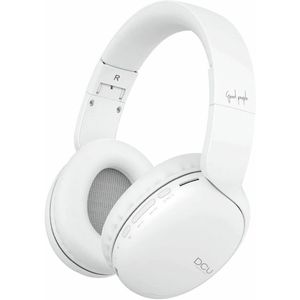 DCU TECNOLOGIC | Bluetooth-hoofdtelefoon | opvouwbare hoofdband | draadloos | handsfree | multifunctionele SD en FM-radio | wit