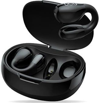 DCU TECNOLOGIC - Clip Buds - Hoofdtelefoon - Zwart - Bluetooth 5.3 - Draadloos - Multipoint Verbinding - 7 uur Gebruik