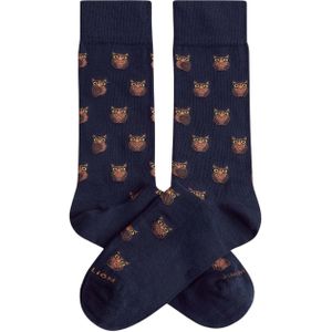 Jimmy Lion - Dieren Print - Huissokken - Blauw - Katoen