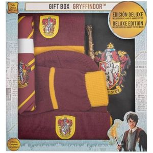 Cineréplicas Brandecision 8436561073122 Deluxe cadeauset Harry Potter (Gryffindor) luier, stropdas, muts, handschoenen, sjaal en toverstaf, 8436561073122