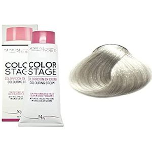 sesioMWorld Color Stage Crèmekleuring Ref. 011 - Matterend zilver, platina, 100 ml, 100 ml, 1