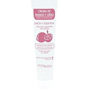 Sesiomworld Vochtinbrengende en versterkende handcrème met citroen en keratine, 75 ml, 1 stuk 90 g