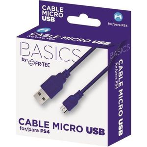 FR-TEC PS4 Oplaadkabel - USB 2.0 - USB A - Micro USB