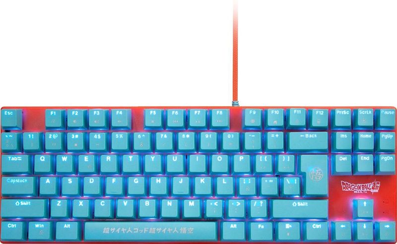 FRTEC - Mechanisch gamingtoetsenbord, bekabeld, Dragon Ball Super Goku, compatibel met pc, Mac, PS5, Switch, Xbox Series S|X (QWERTY)