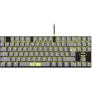 FRTEC - TKL Batman mechanisch toetsenbord met kabels, QWERTY, officiële DC-collectie, compatibel met PC, Mac, PS5, Switch, Xbox Series X/S, blauwe switch, verlichte toetsen
