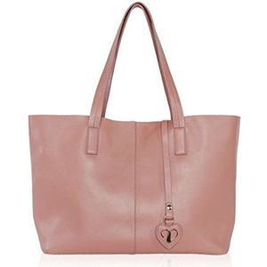 Starlite Shop Shopper Heart Valeria Mazza Design, roze, dames schoudertas, roze, 13x28,5x35 cm (B x H L)