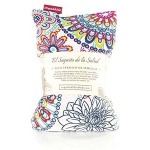 Warmtezak met zaden voor de magnetron, geur lavendel, oranjebloesem of rozemarijn, voor het aanbrengen van natuurlijke droge warmte, met wasbare overtrek, bloemen, meerkleurig (lavendel, M (50 x 15