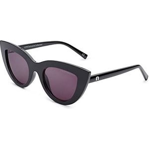 CLANDESTINE Gatto & Quadrato HD zonnebril voor dames en heren, uniseks, Hype Exclusive Collection – zwart gatto – paars