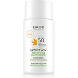 Babé-Labor Super Fluid Fotoprotector met SPF 50, waterdichte gezichtsbescherming, zonnecrème tegen zonneschade, ideaal voor vettige of acne-gevoelige huid, 50 ml