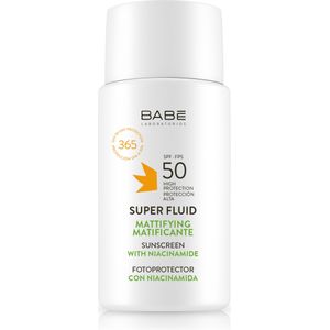 Laboratoires Baby Super Fluid matterend fotoprotector SPF 50, waterbestendige gezichtsbescherming, zonnebrandcrème voor het gezicht tegen schade aan de zon, ideaal voor vette of gevoelige huid