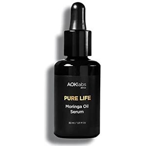 AOKlabs - Moringa-olie, gezichtsserum I Krachtig antiverouderings- en antioxidantserum, ideaal voor de rijpere, vochtarme en kwetsbare huid I Verwijdert rimpels en puistjes op de huid I 30 ml