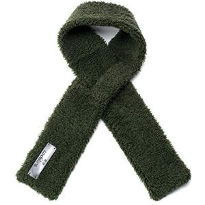 Coolskins sjaal voor de winter, zacht en warm, lamsvacht met gekruld haar en leer, 100% leer en Spaanse verpakking, uniseks voor volwassenen - Groen - One Size
