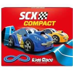 SCX - Compact circuit - Complete racebaan - 2 auto's en 2 afstandsbedieningen 1:43 (Kids Race)