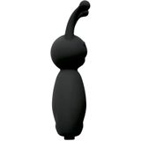 Virgite Mini vibrator met twee clitoris antennes - zwart