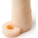 Virgite - Penis sleeve die echt aanvoelt met rekbare ballenring 16.4 cm - lichte huidskleur