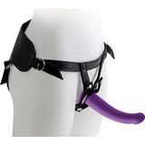 Virgite Strap-on Harnas met dildo set - paars - maat S/M/L